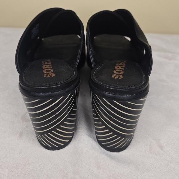 Sorel Nadia Mule Sandal Black/White Size 9 - Picture 11 of 12